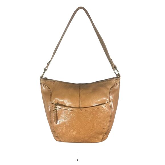 The Sak Women's Leather Hobo Bag Tan Shoulder Purse with Zipper Closure - Picture 1 of 10